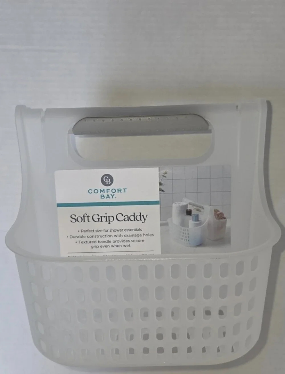 Comfort Bay Soft Grip Caddy in Frosted White